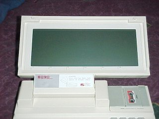 Typical for the time, the screen offered 8 lines of 80 characters.